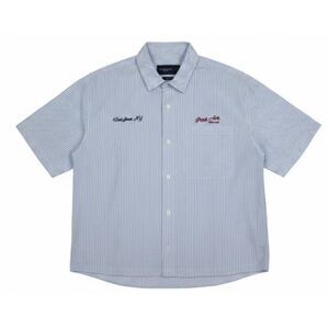 Abercrombie Fitch womens medium boxy shirt park ave Manhattan new York blue